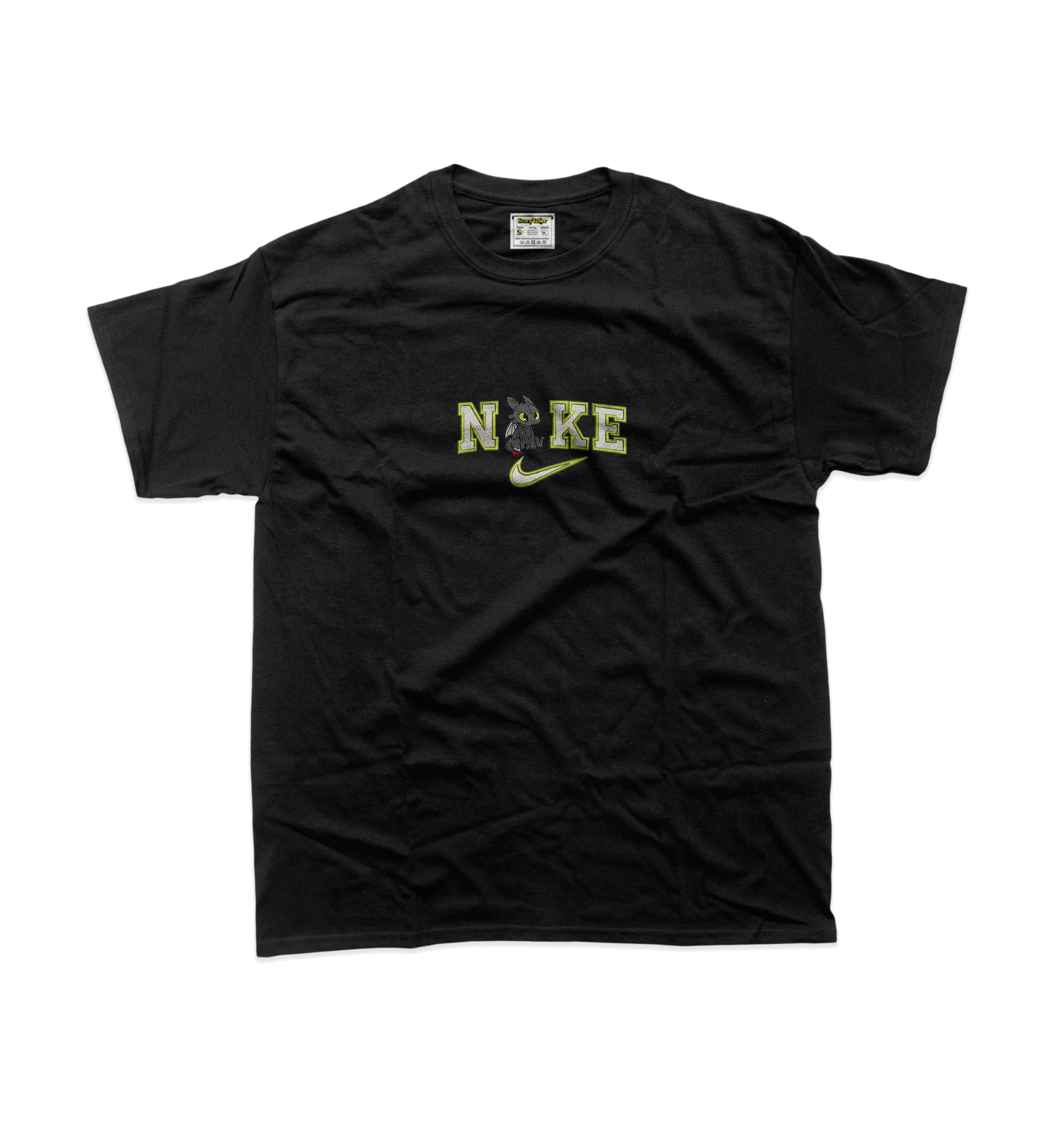 Дитяча футболка з вишивкою 20х20 см - Найк з чорним драконом