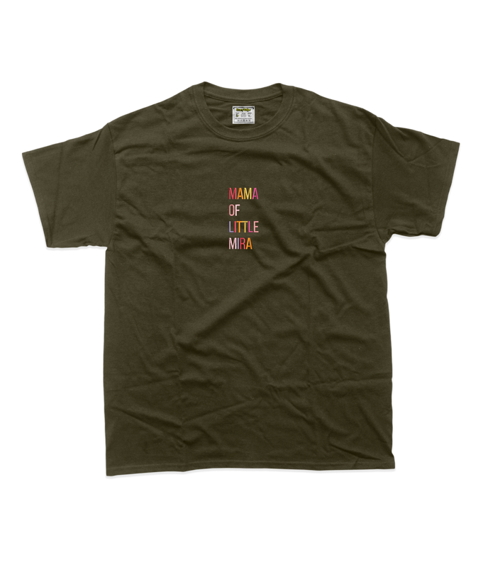 Чоловіча футболка з вишивкою 20х20 см - Mama of little Mira