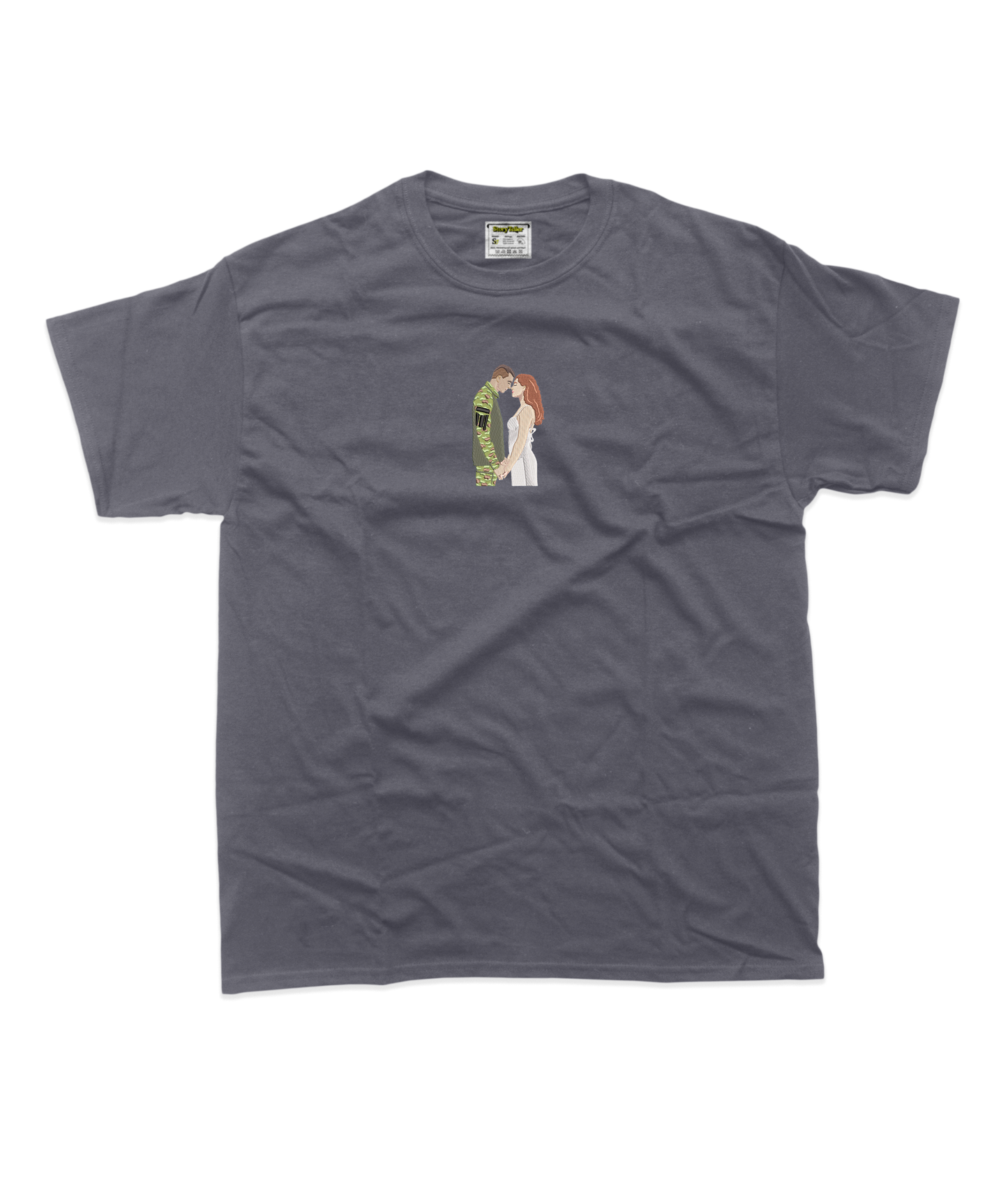 Чоловіча футболка з фотовишивкою 20х20, парні, стиль мультик