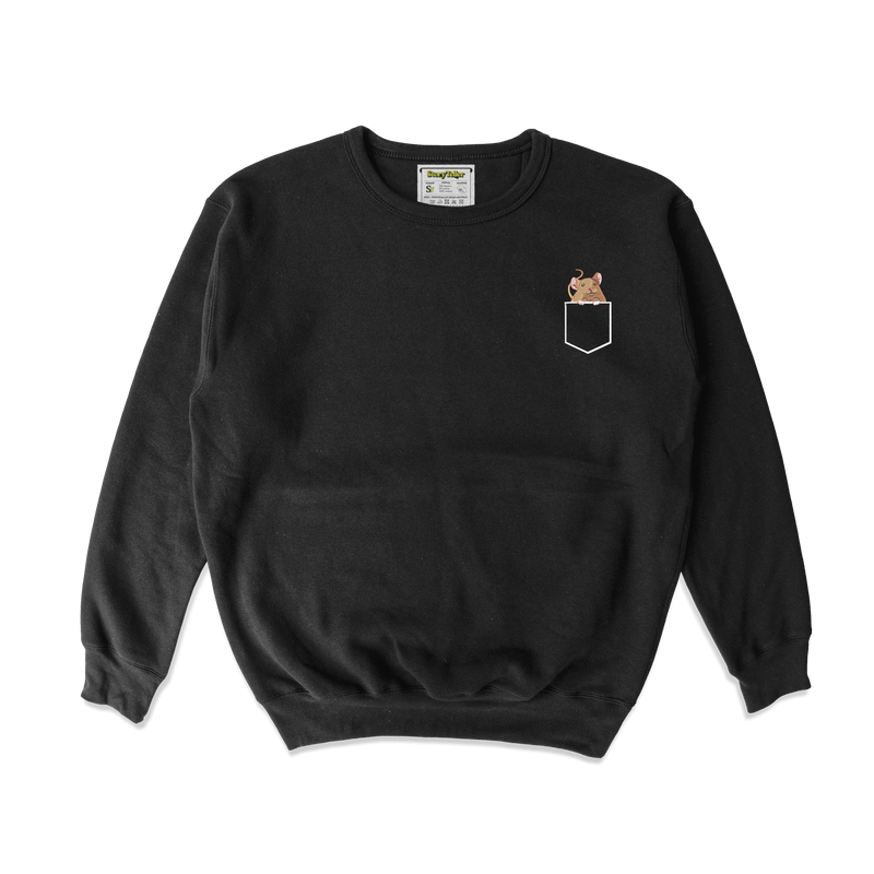 Чоловічий світшот з вишивкою 10х10 см - Миша в  кишені