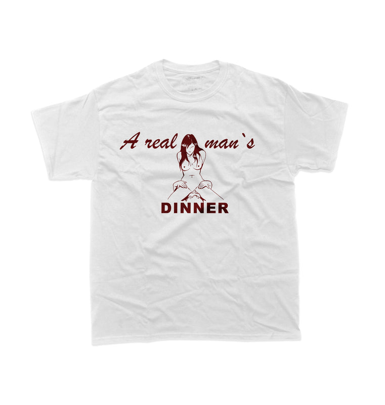 Чоловіча футболка з вишивкою - Real men`s dinner