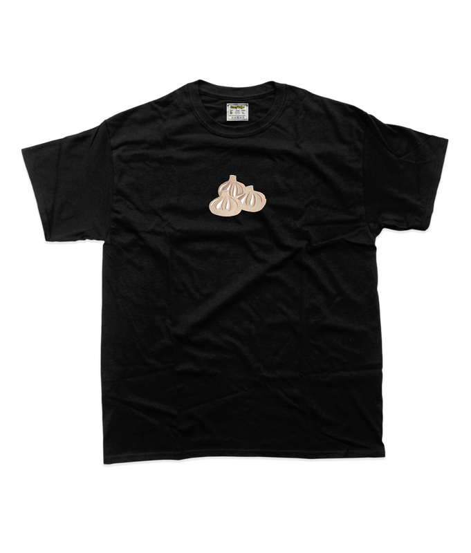 Жіноча футболка з вишивкою 20х20 см - Три хінкалі