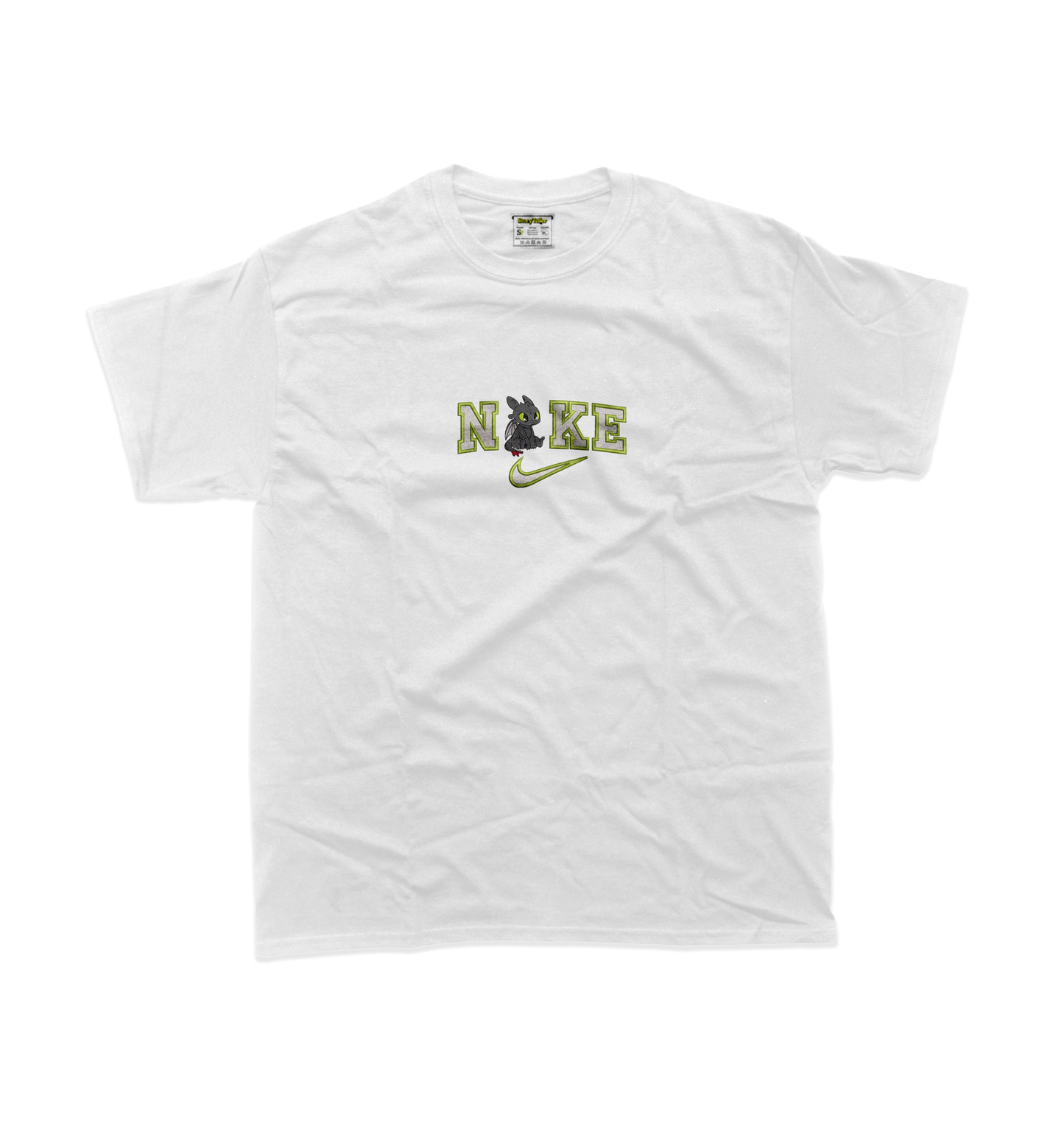 Дитяча футболка з вишивкою 20х20 см - Найк з чорним драконом