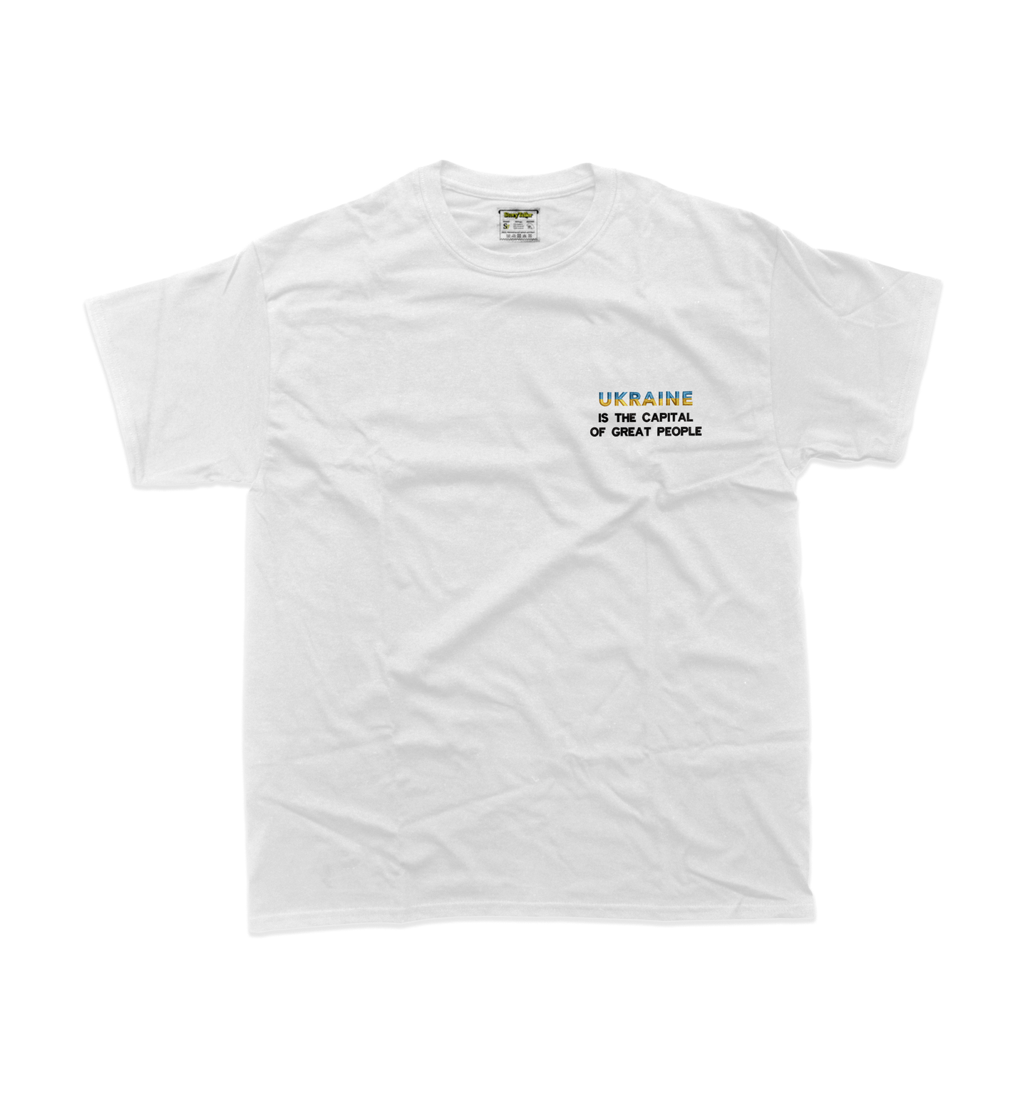 Чоловіча футболка з вишивкою 10х10 см - Ukraine is the capital