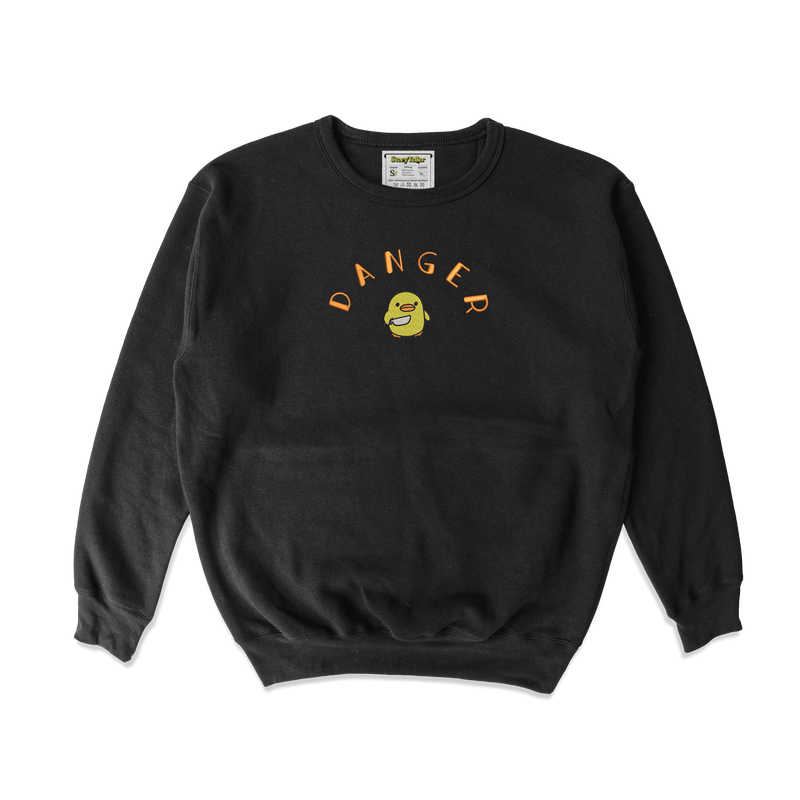 Чоловічий світшот з вишивкою 20х20 см - Danger з качкою