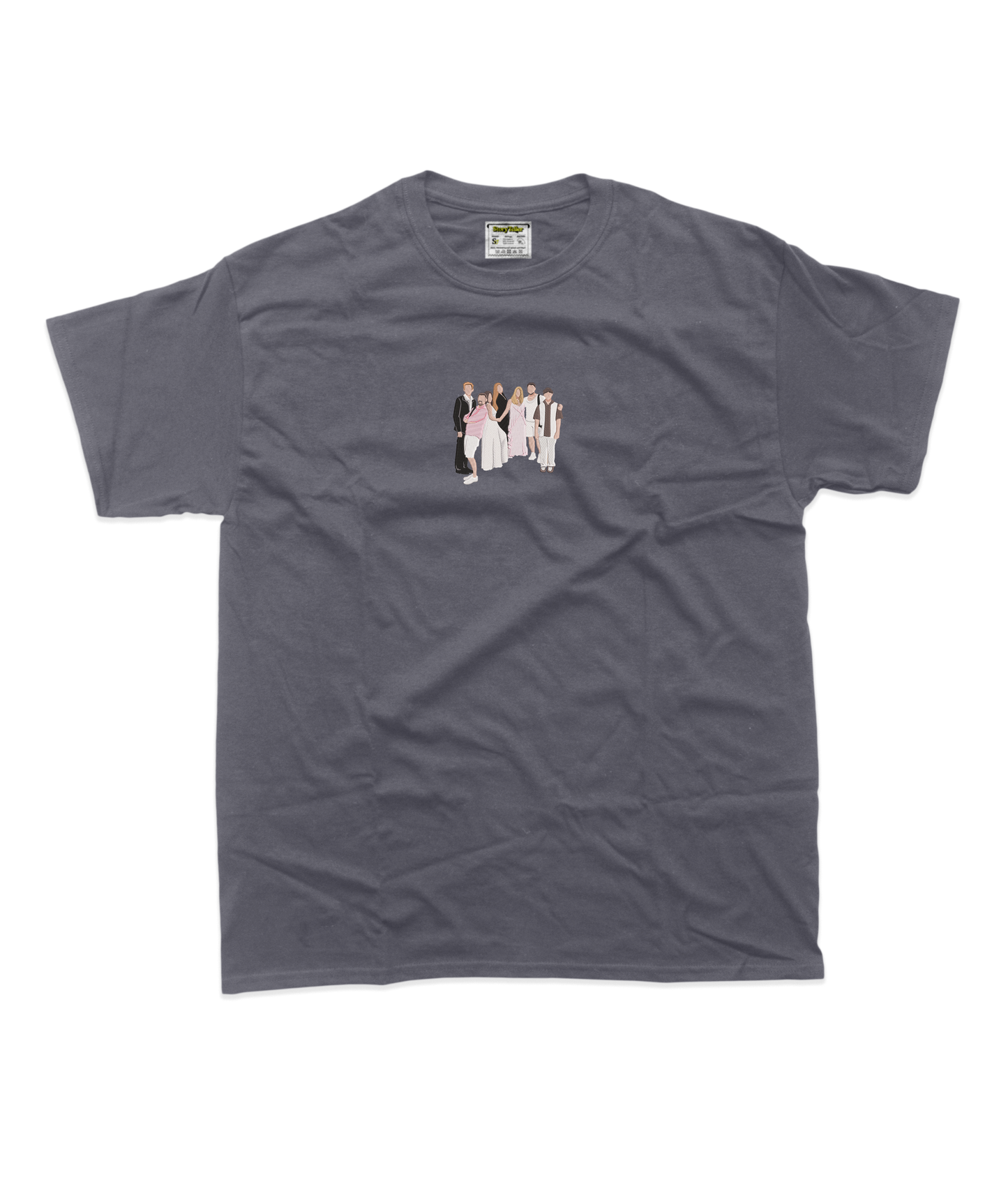 Чоловіча футболка з фотовишивкою 20х20 друзі, кольоровий стиль