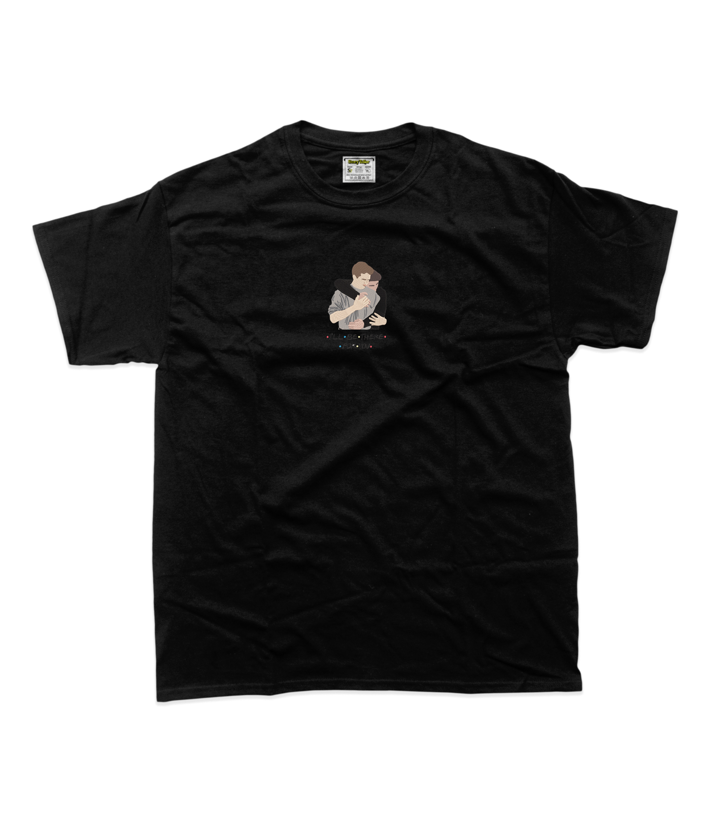 Дитяча футболка з вишивкою 20х20 см - Обійми, кольоровий стиль