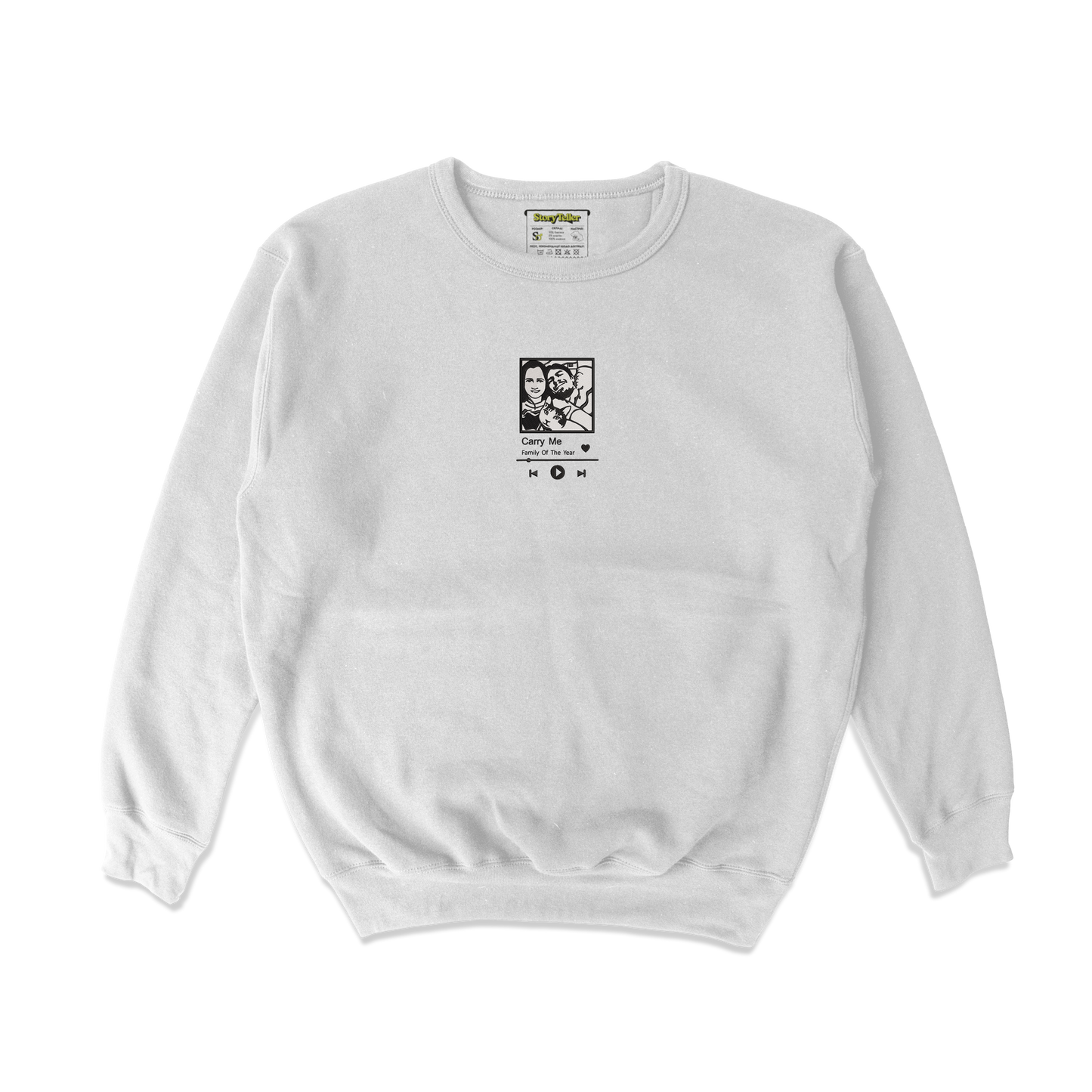 Чоловічий світшот з вишивкою 15х15 см - Плеєр з вашим фото