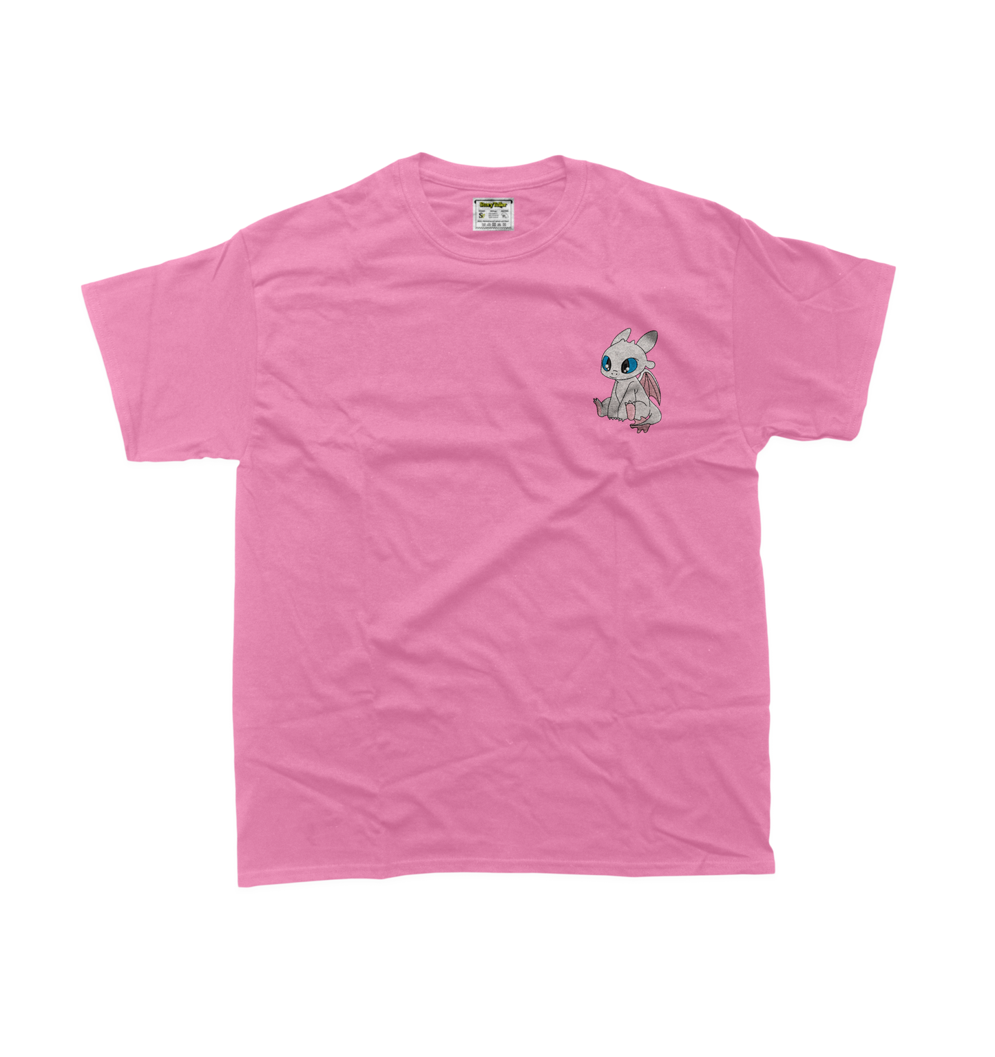 Дитяча футболка з вишивкою 10х10 см - Дракон білий