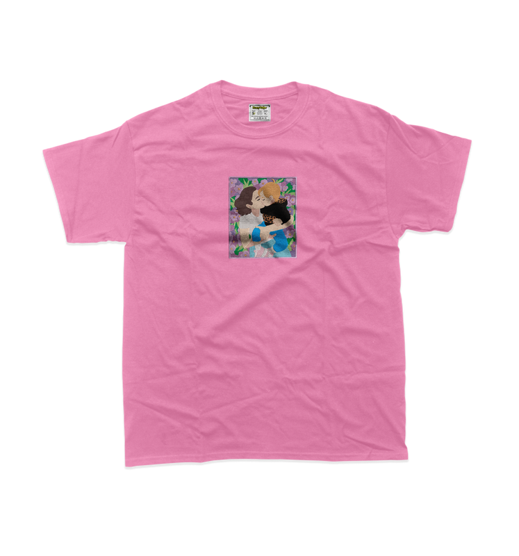 Дитяча футболка з фотовишивкою мами з дитиною з фоном