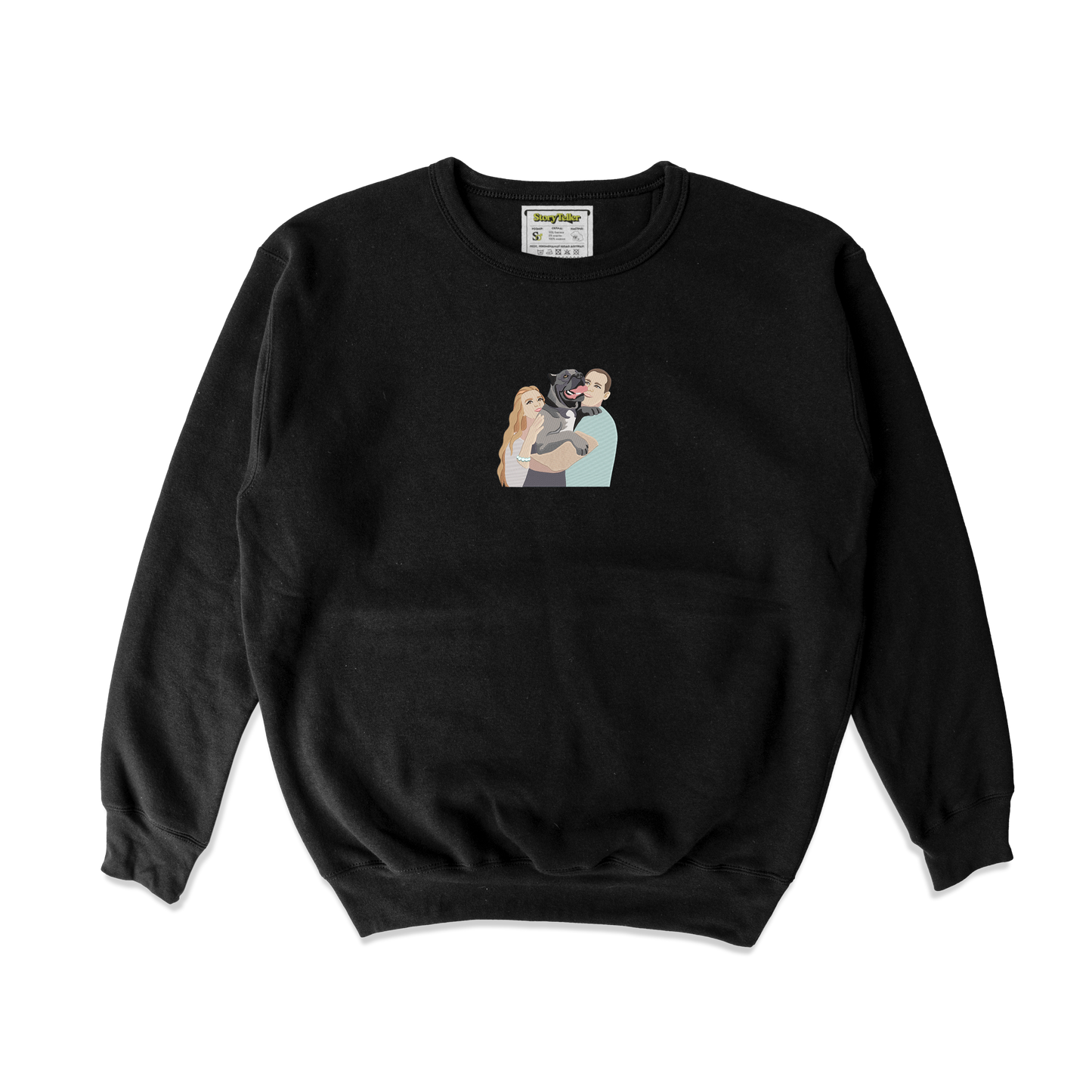 Чоловічий світшот з фотовишивкою 20х20, парні, стиль мультик