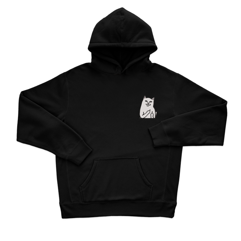 Жіночий худі з вишивкою 10х10 см - Котик з факами