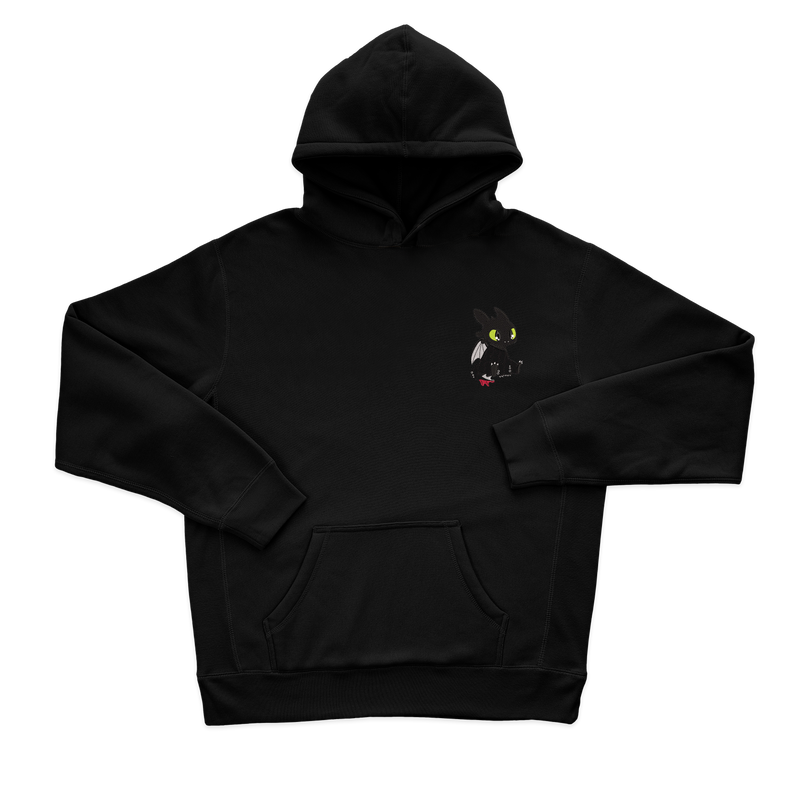 Жіночий худі з вишивкою 10х10 см - Дракон чорний