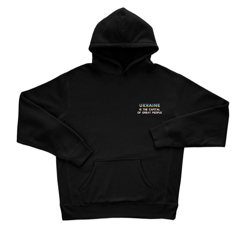 Жіночий худі з вишивкою 10х10 см - Ukraine is the capital