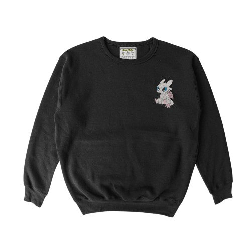 Чоловічий світшот з вишивкою 10х10 см - Дракон білий